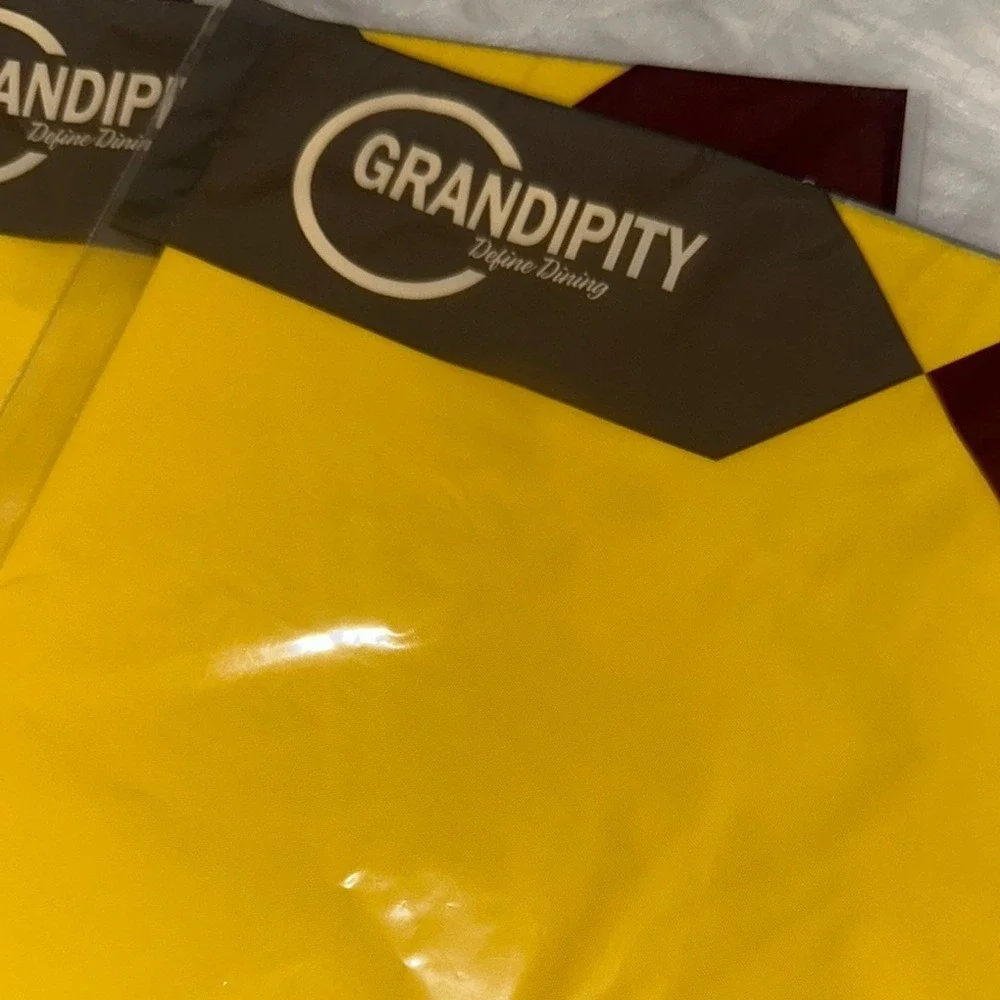 Grandipity Yellow Plastic Table Runner 14x108 Disposable Tablecover 4 Pack